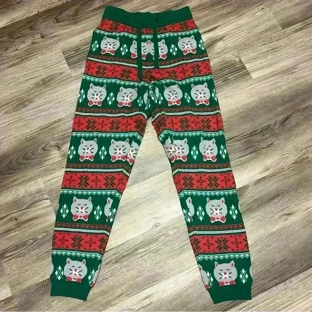 Dec. 25th Cat Christmas PJ Pants Size S 28/30